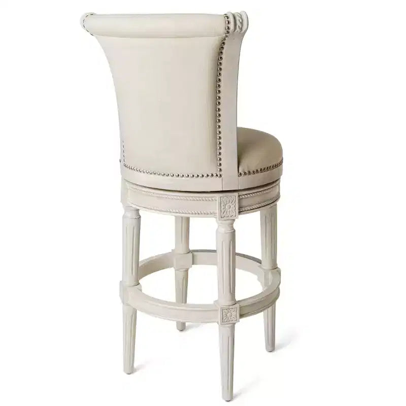 Tabourets de bar pivotants en tissu