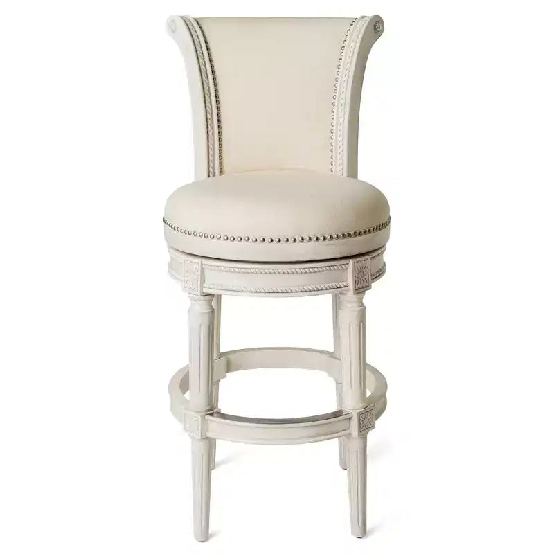 Tabourets de bar pivotants en tissu