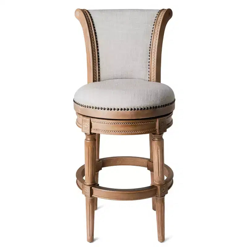 Tabourets de bar pivotants en tissu