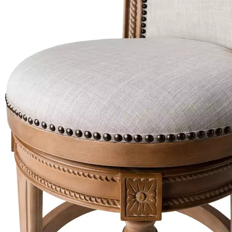 Tabourets de bar pivotants en tissu