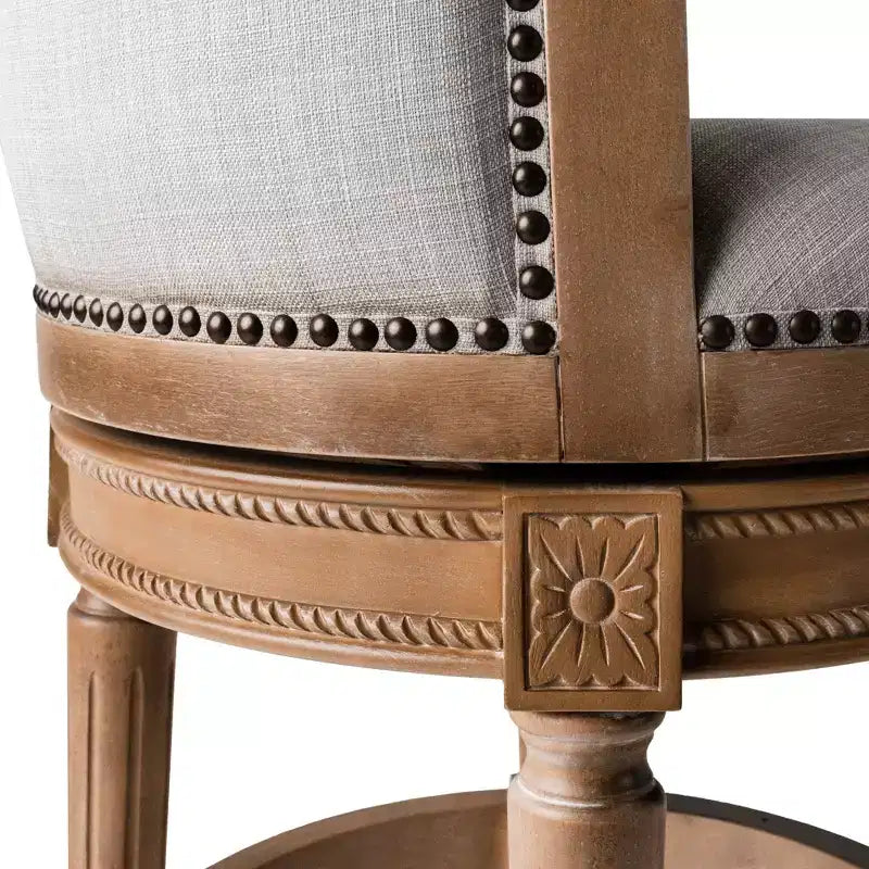 Tabourets de bar pivotants en tissu