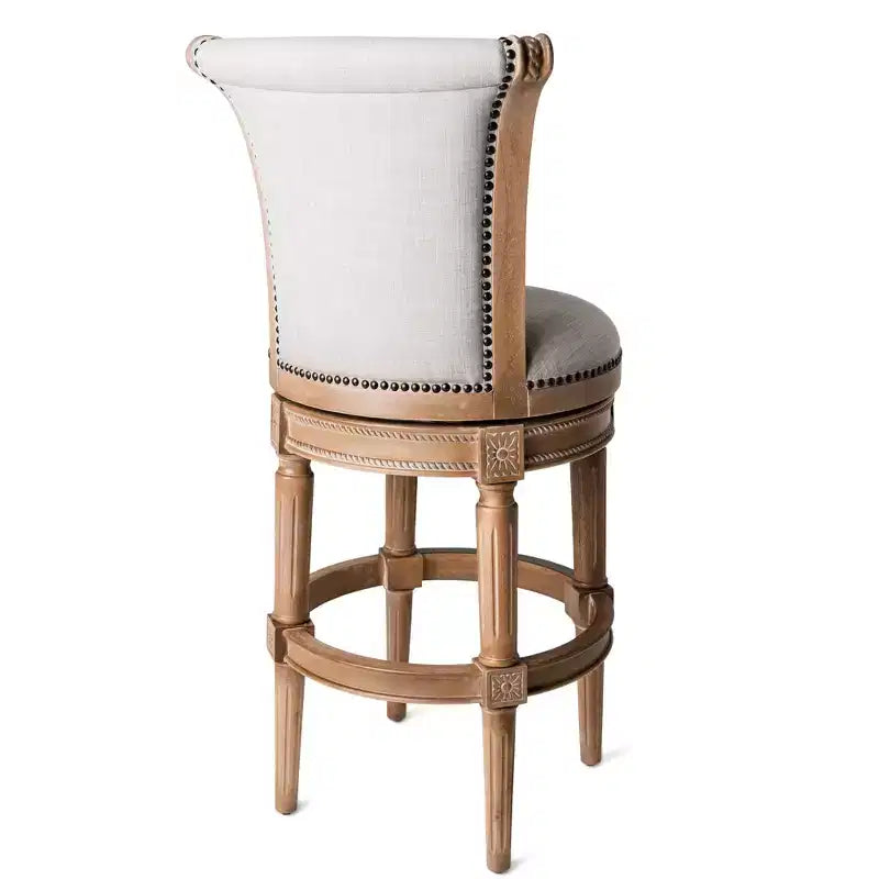 Tabourets de bar pivotants en tissu