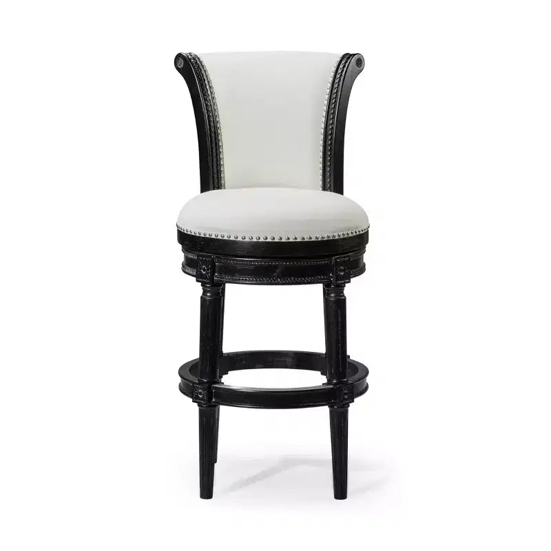Tabourets de bar pivotants en tissu