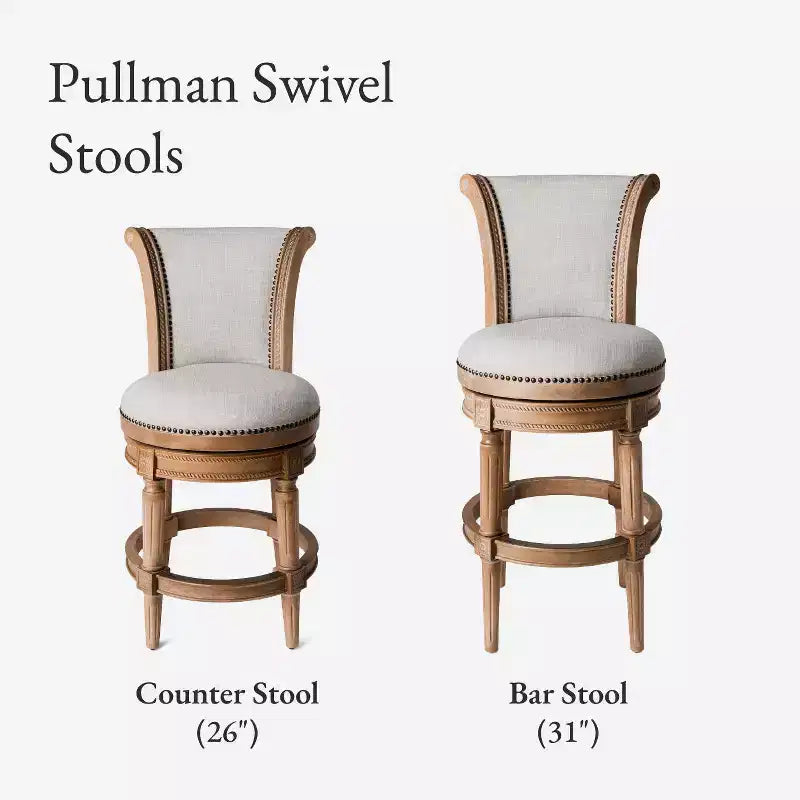 Tabourets de bar pivotants en tissu