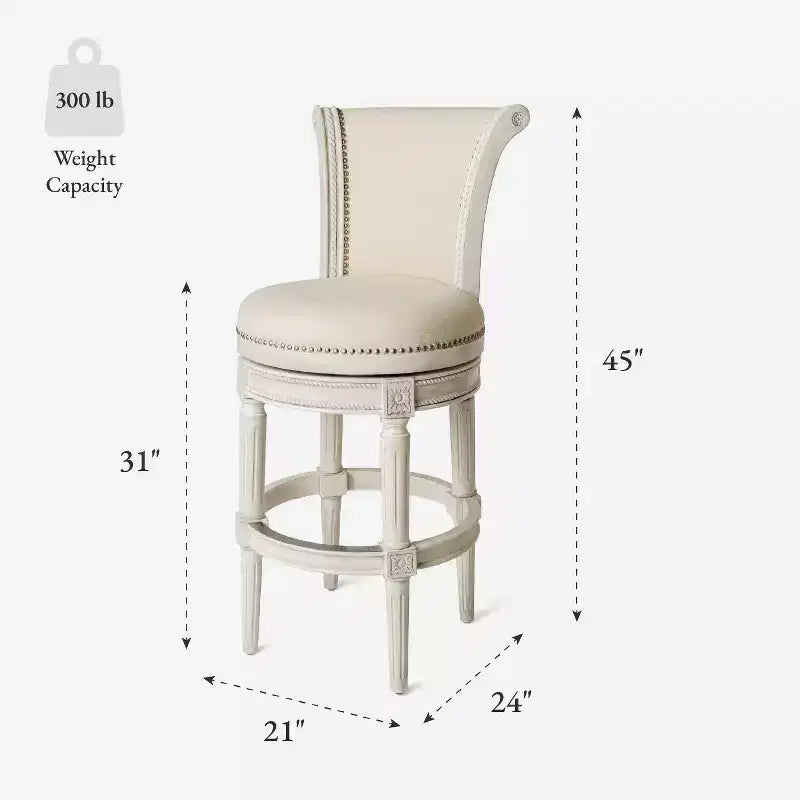 Tabourets de bar pivotants en tissu