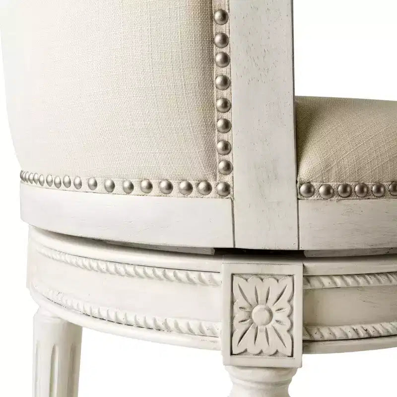 Tabourets de bar pivotants en tissu