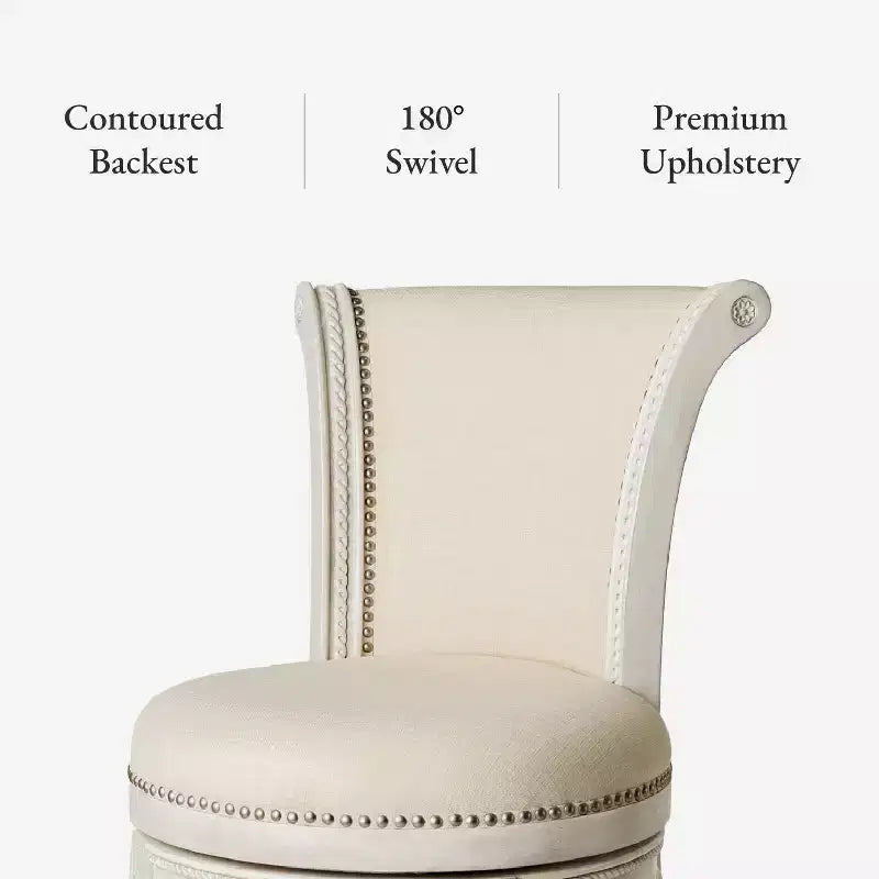 Tabourets de bar pivotants en tissu