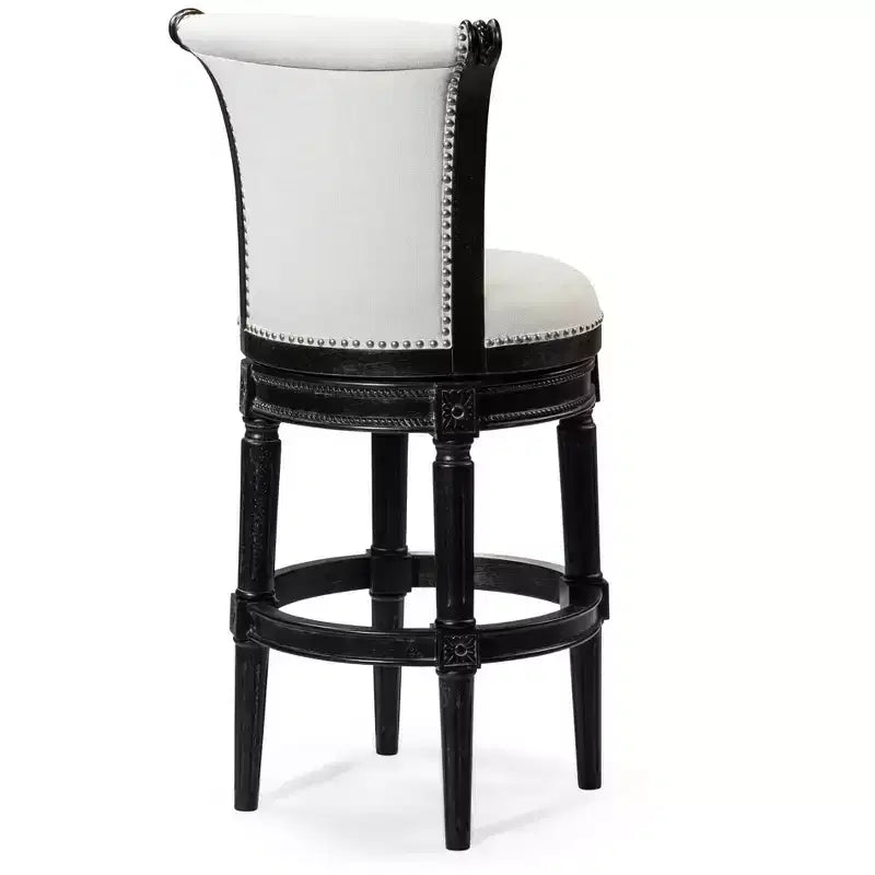 Tabourets de bar pivotants en tissu