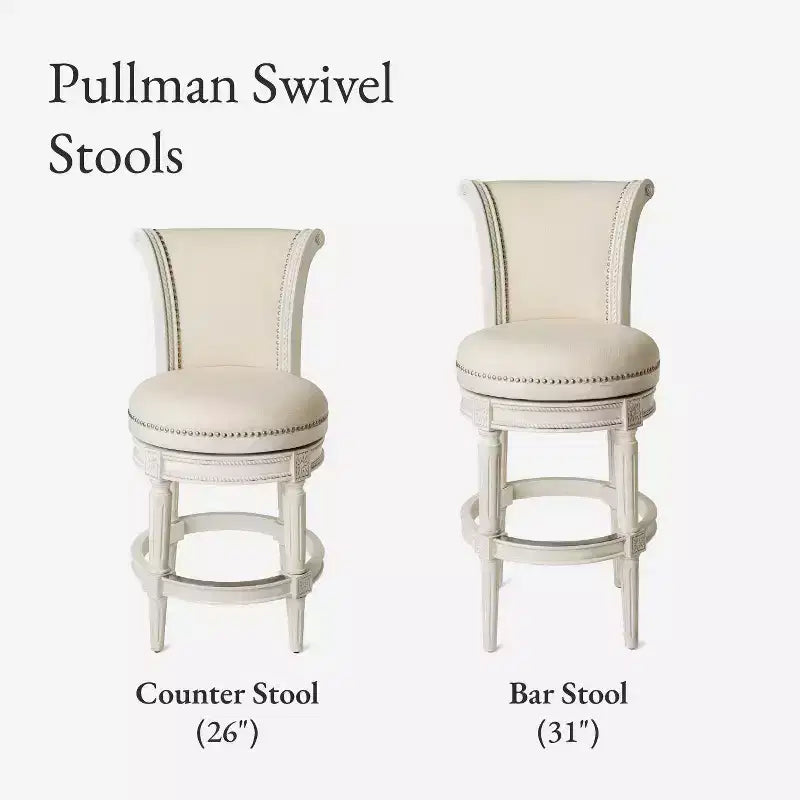 Tabourets de bar pivotants en tissu