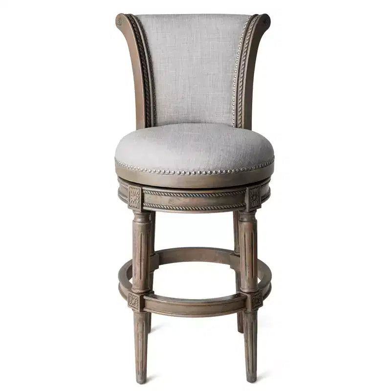 Tabourets de bar pivotants en tissu