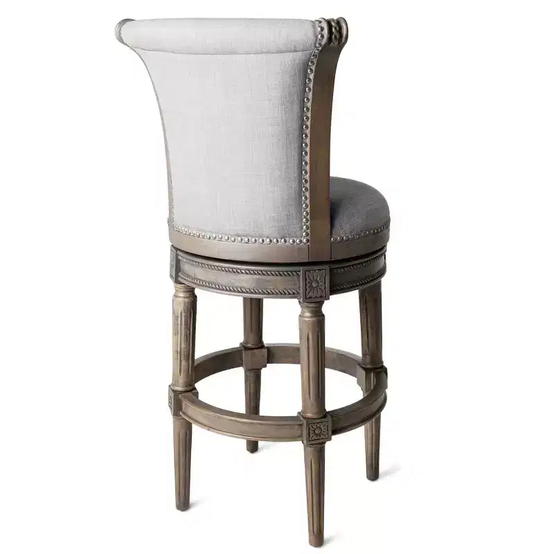 Tabourets de bar pivotants en tissu