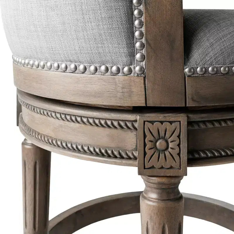 Tabourets de bar pivotants en tissu