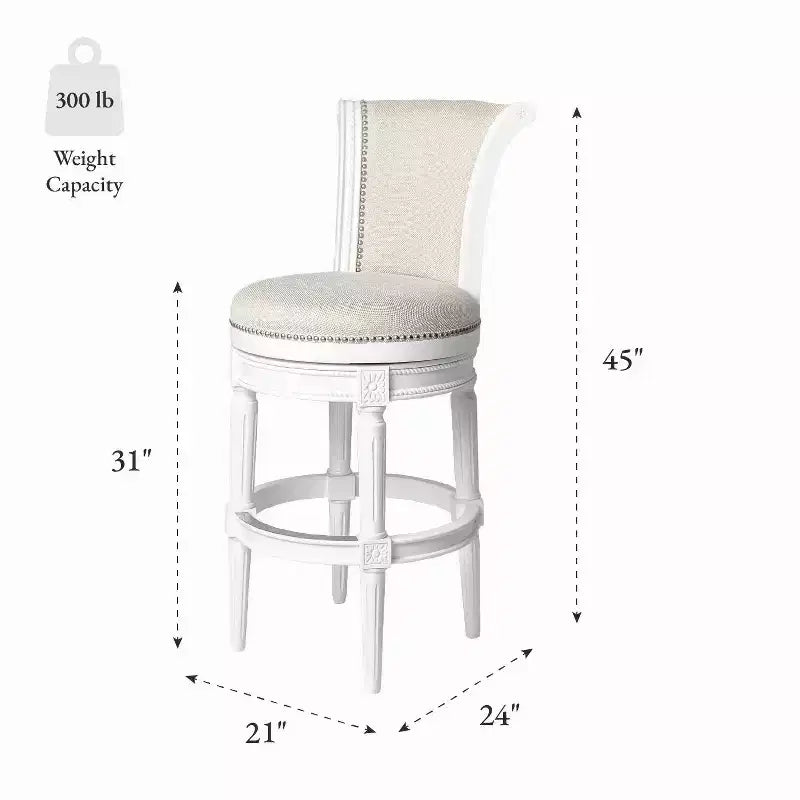 Tabourets de bar pivotants en tissu