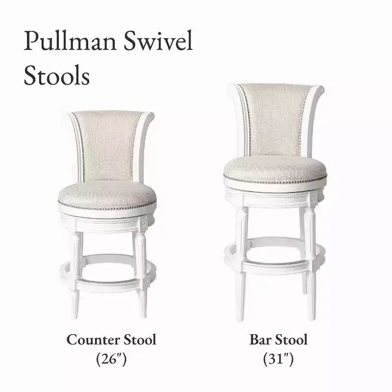 Tabourets de bar pivotants en tissu