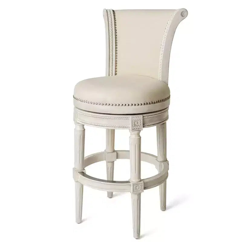 Tabourets de bar pivotants en tissu