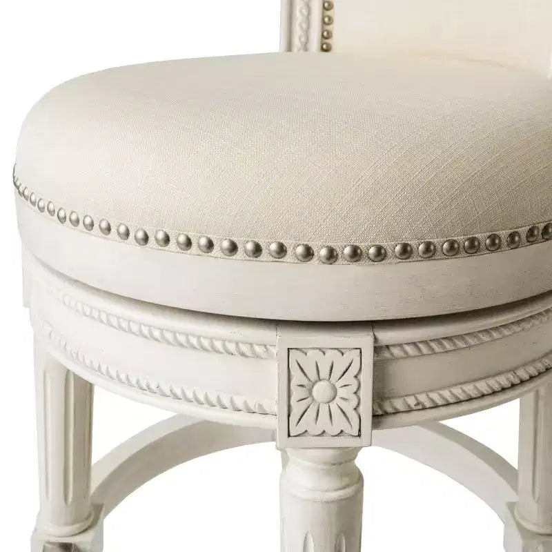 Tabourets de bar pivotants en tissu