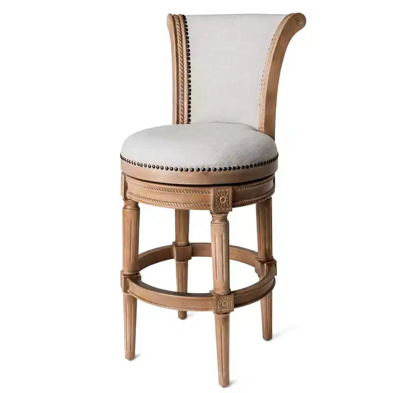 Tabourets de bar pivotants en tissu