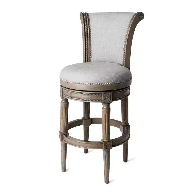 Tabourets de bar pivotants en tissu