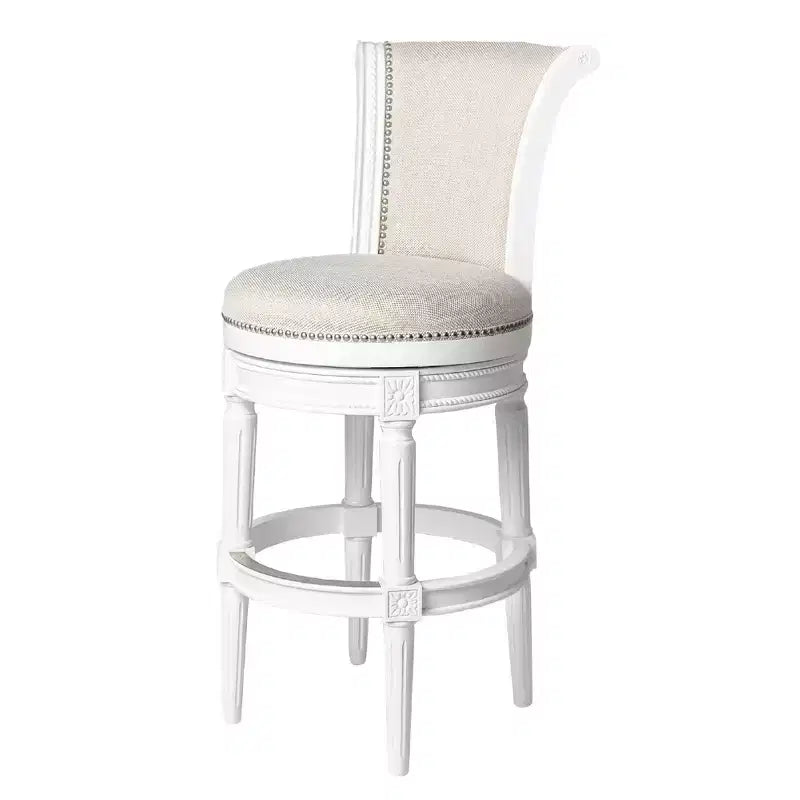 Tabourets de bar pivotants en tissu