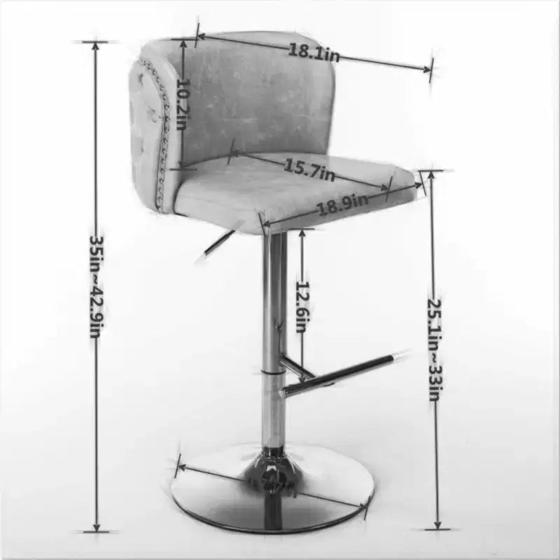 Tabourets de bar pivotants - Hauteur d'assise réglable