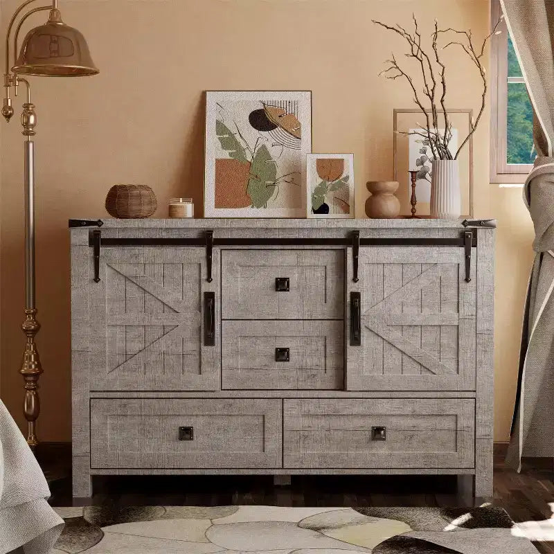 Table de toilette et commode de 122 cm de style ferme