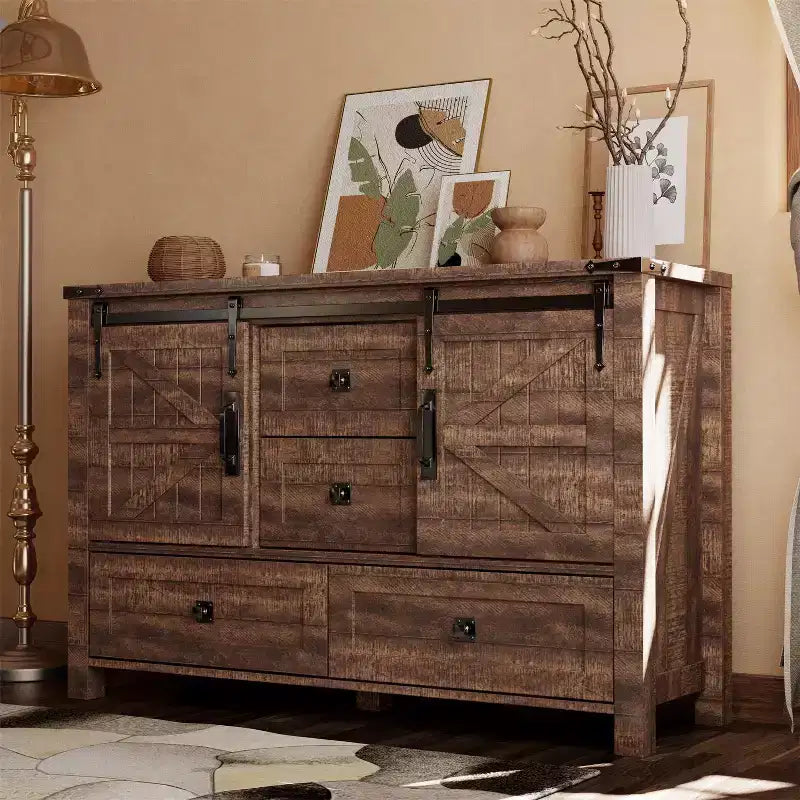 Table de toilette et commode de 122 cm de style ferme
