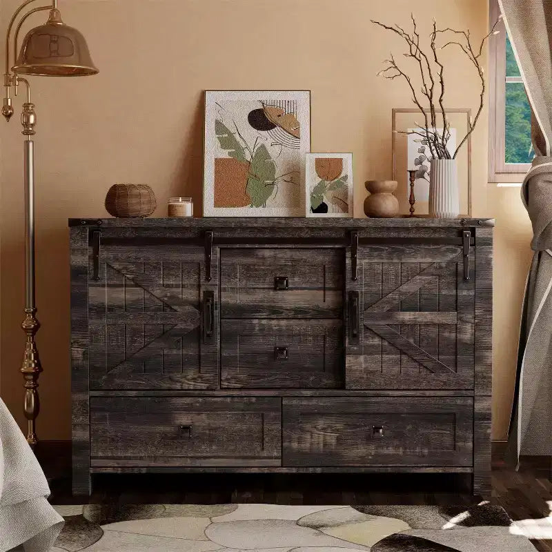 Table de toilette et commode de 122 cm de style ferme