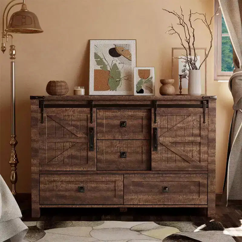 Table de toilette et commode de 122 cm de style ferme