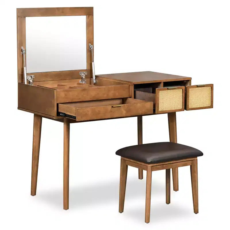 Étagère de vanité murale avec tiroir, coiffeuse flottante peu encombrante pour salle de bain/chambre à coucher, installation facile avec supports cachés