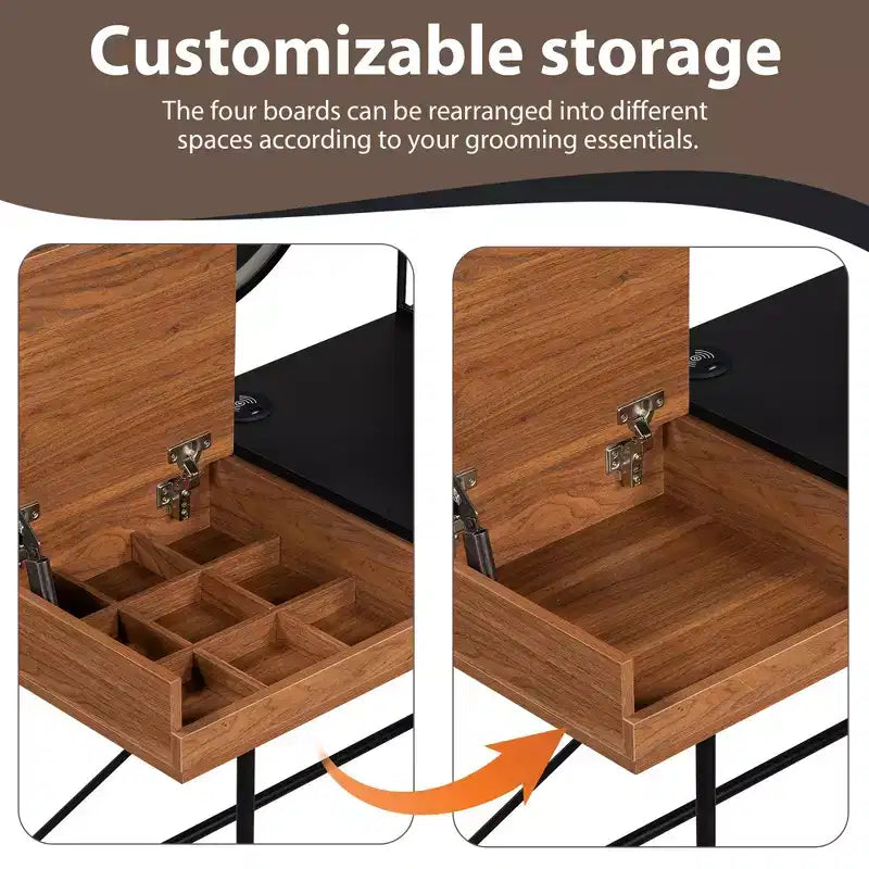 Étagère de vanité murale avec tiroir, coiffeuse flottante peu encombrante pour salle de bain/chambre à coucher, installation facile avec supports cachés