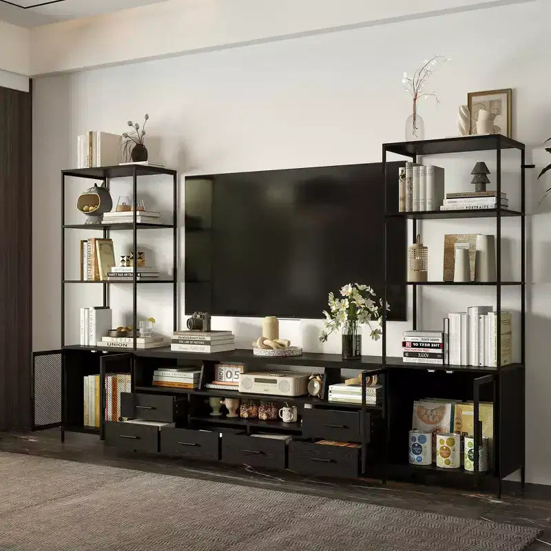 Meuble TV noir de style moderne
