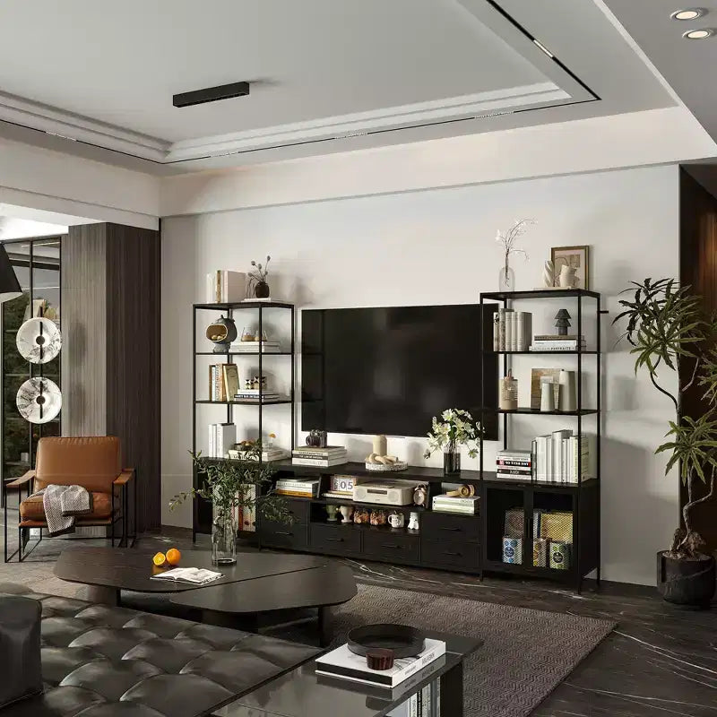 Meuble TV noir de style moderne
