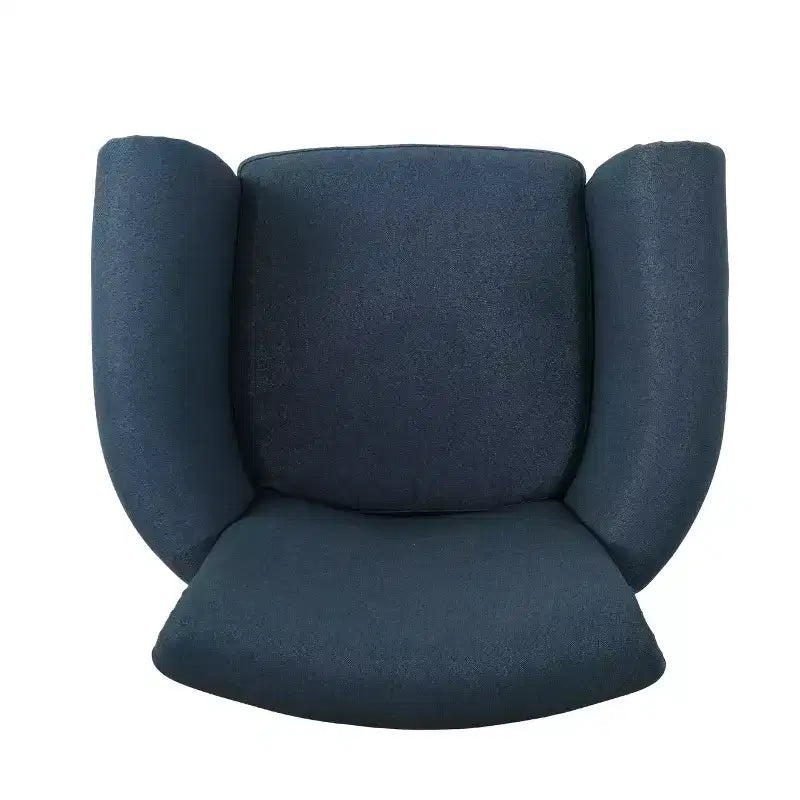 Fauteuil club contemporain en tissu avec garniture cloutée