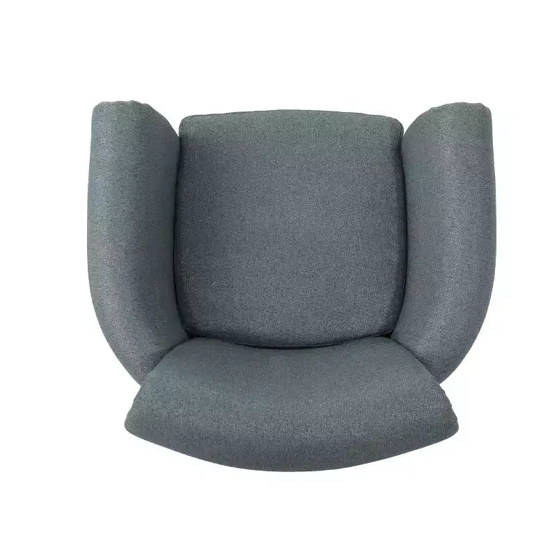 Fauteuil club contemporain en tissu avec garniture cloutée