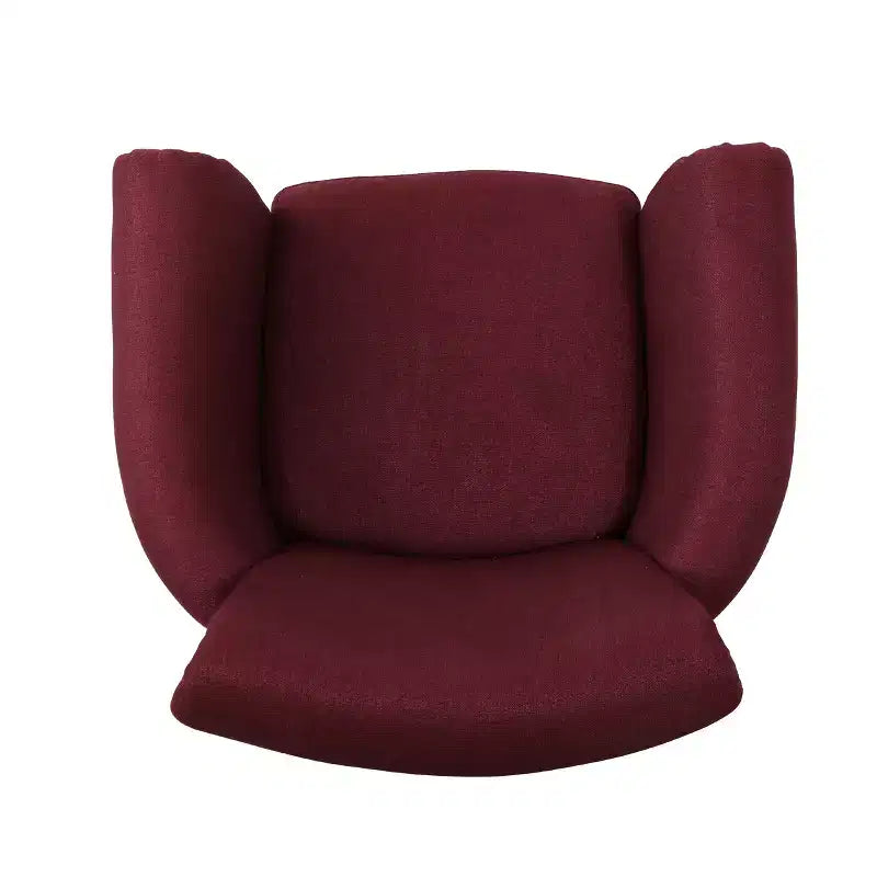 Fauteuil club contemporain en tissu avec garniture cloutée