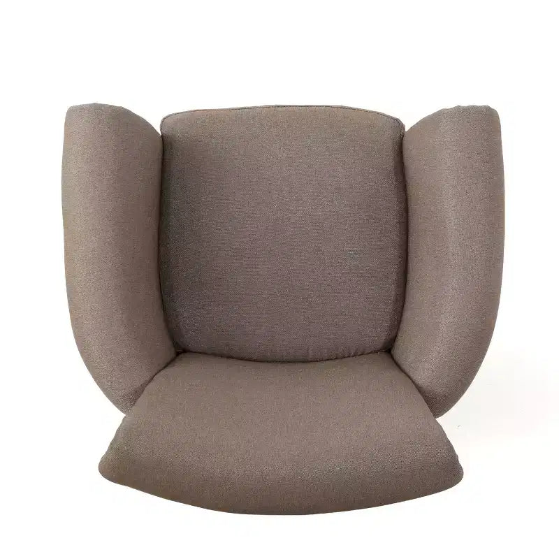Fauteuil club contemporain en tissu avec garniture cloutée