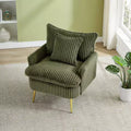 Fauteuil d'appoint moderne, Fauteuil simple de 77 cm, Tissu en velours côtelé épais, Idéal pour appartement, bureau, salon