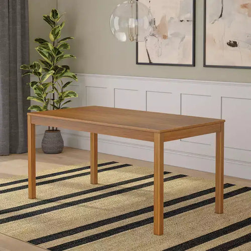 Now Furniture 60 Wooden Dining Table for 4, Rectangular Kitchen Table