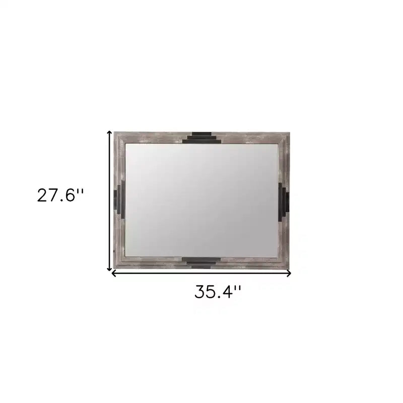 Miroir d'appoint encadré gris 28