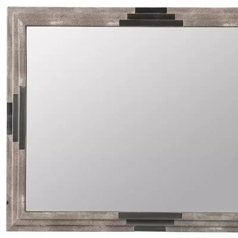 Miroir d'appoint encadré gris 28