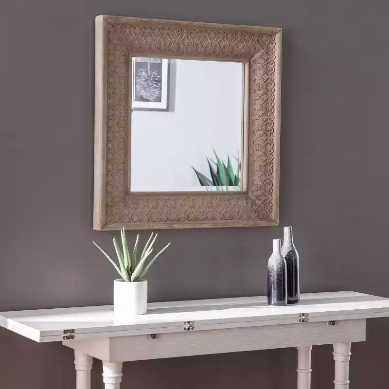 Miroir mural décoratif - Gris