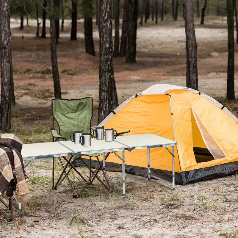Table de camping pliante d'extérieur rectangulaire de 1,8 m
