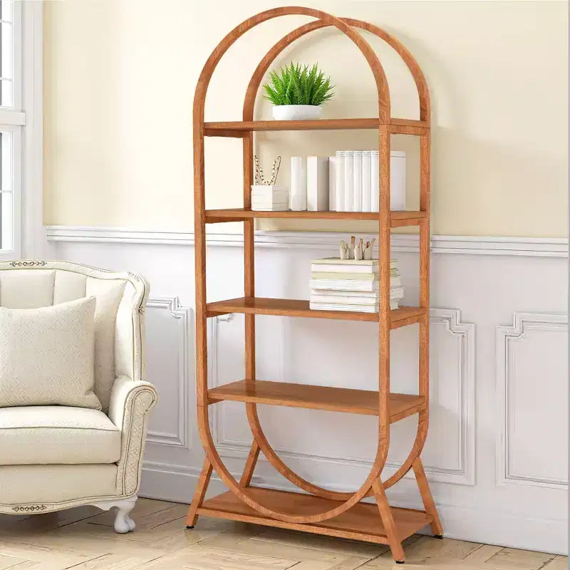 MAYEERTY Freestanding Retro Bookcase for Office Living Room Bedroom Library