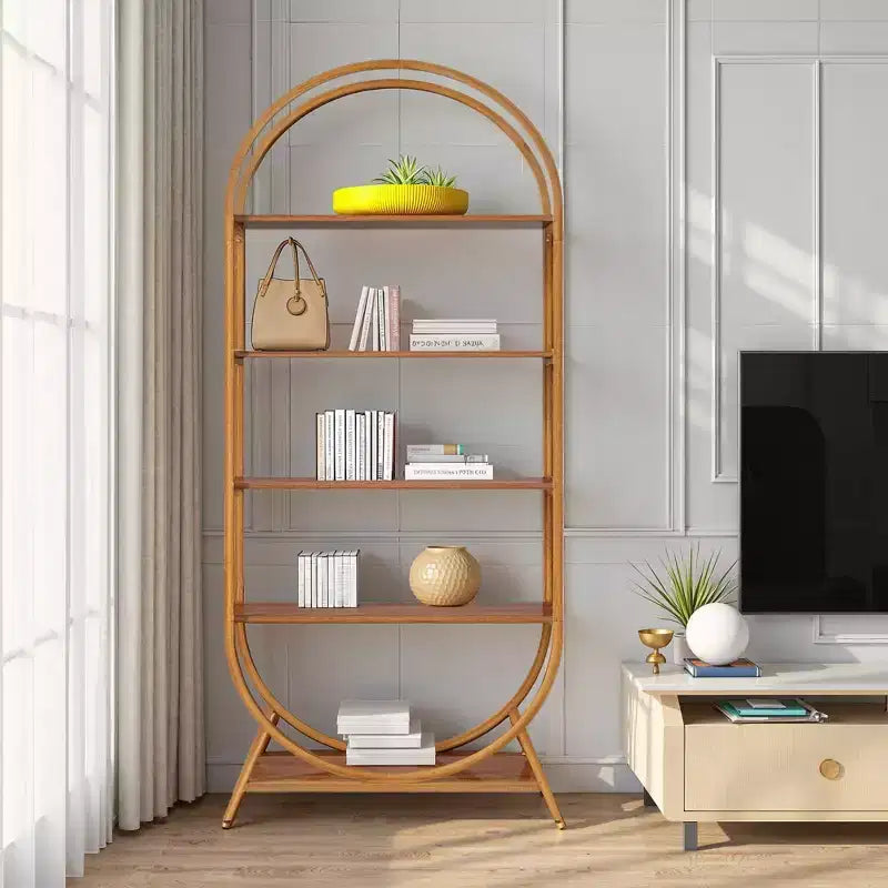 Bibliothèque Rétro Autonome pour Bureau, Salon, Chambre, Bibliothèque