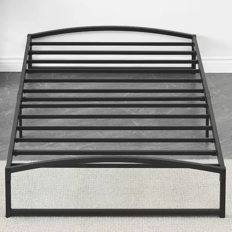 10 Inches High Metal Platform Bed Frame, Metal Slat Support, No Box Spring Needed
