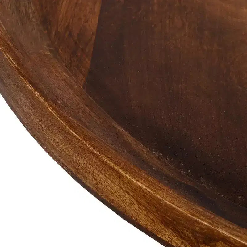 Table basse ronde fabriquée à la main en bois de manguier