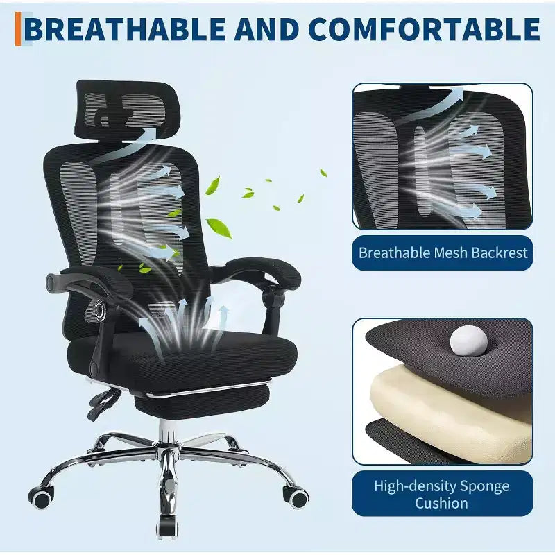 Fauteuil de bureau ergonomique en maille