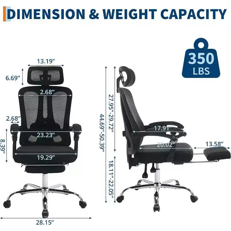 Fauteuil de bureau ergonomique en maille