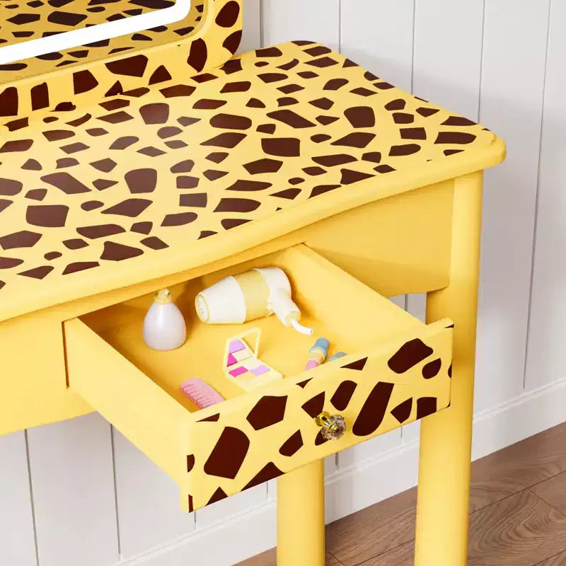 Lampe LED pour coiffeuse de fille avec motif girafe