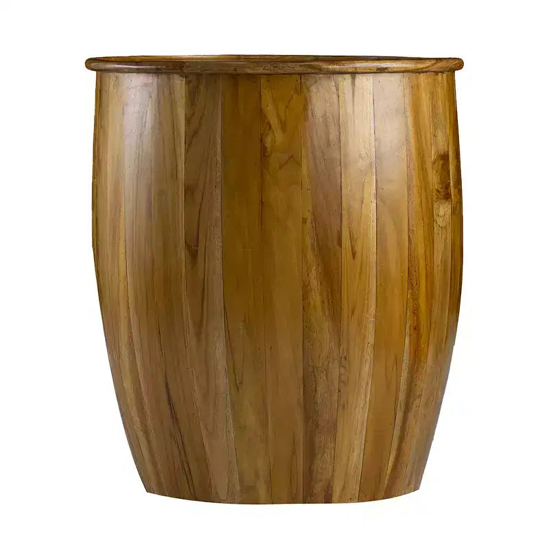 Drum Side Table with Tray Style Top 22x22x25